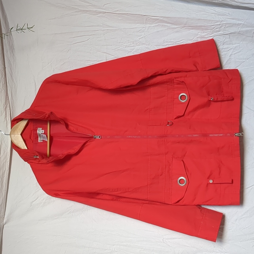 Coldwater Creek jacket Zippered Red cotton XL
